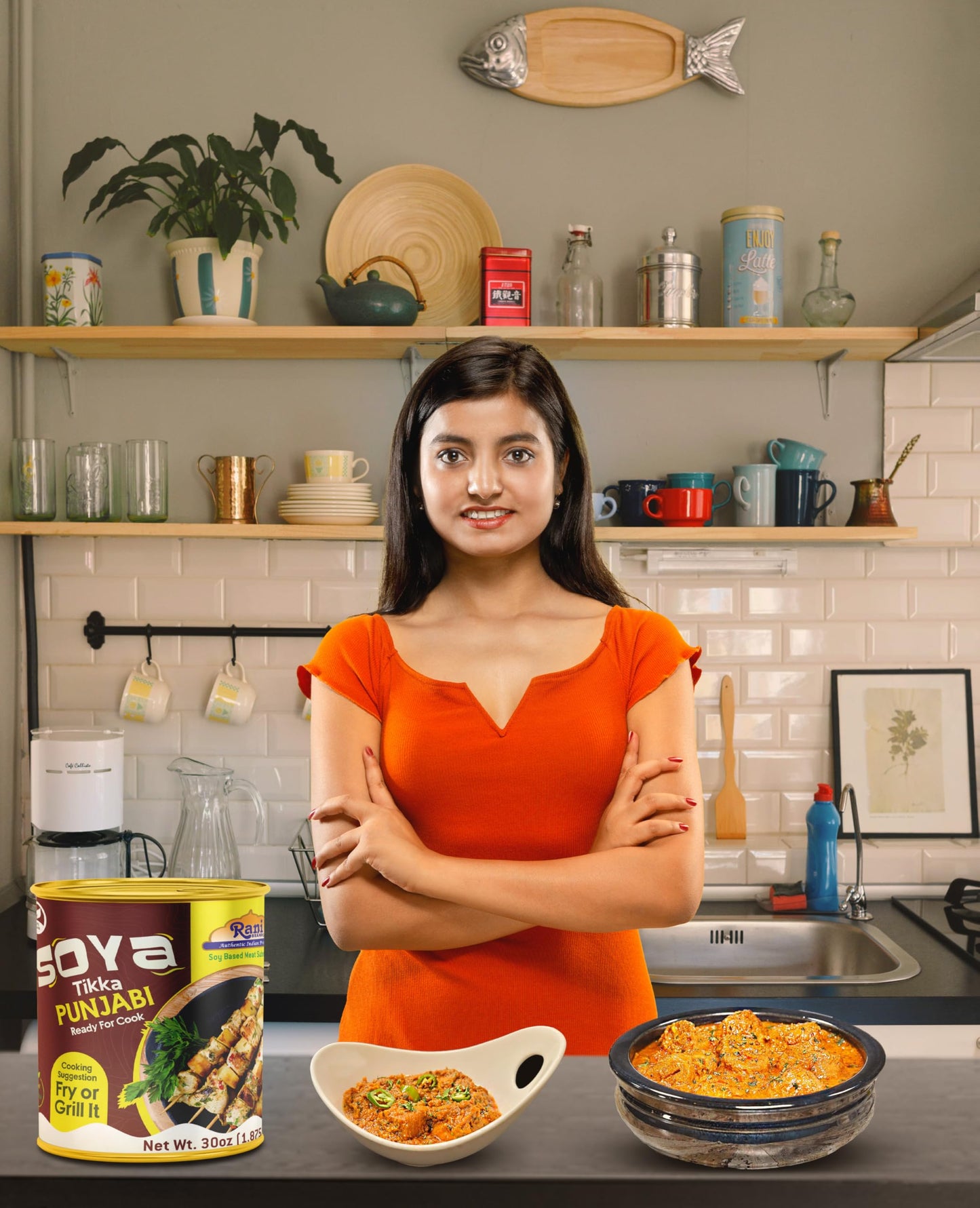 Rani Soya Tikka Punjabi 30Oz (1.875Lbs) 850G, Pack Of 2, Ready For Cook ~ Easy Open Lid | All Natural | Vegan | No Colors | Non-