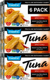 Finerfin Yellowfin Tuna Fillets In Organic Olive Oil - Spicy Chili Flavor (4.4Oz Can - 6 Pack); Top-Grade Canned Fish With Evoo Keto Friendly Gourmet Ready-To-Eat Fillets Pole & Line Caught