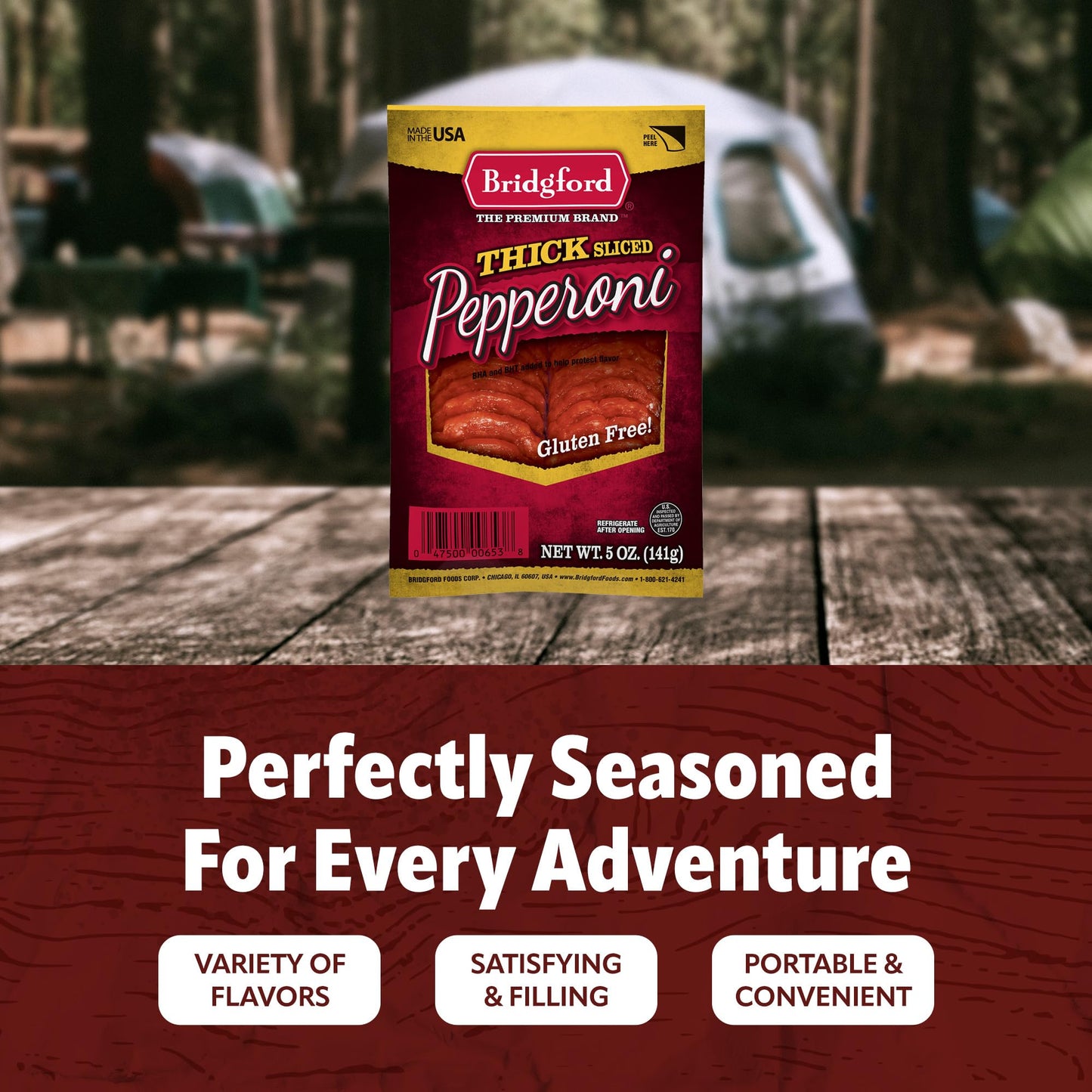 Bridgford Thick Sliced Pepperoni 5 Oz Pack Of 6 - Thick Pepperoni Slices For Pizza And Sandwiches With Zero Carb Ideal For Keto