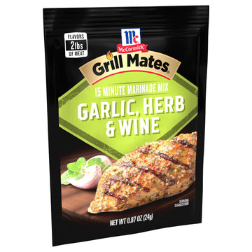 McCormick Grill Mates Garlic Herb & Wine Marinade Mix, 0.87 oz, Pack of 12
