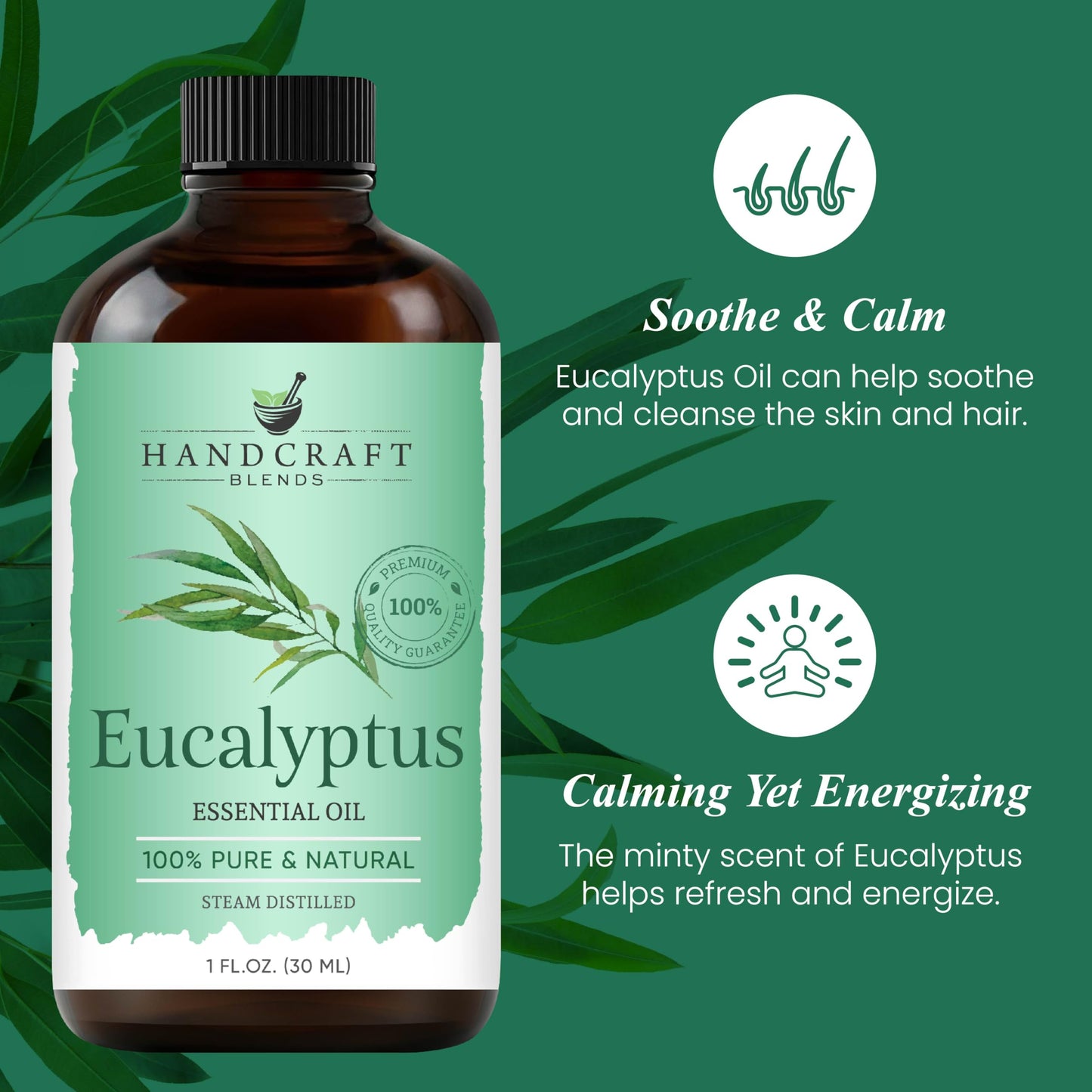 Handcraft Eucalyptus Essential Oil - 100% Pure And Natural - Premium Therapeutic Grade Essential Oil For Diffuser And Aromathera