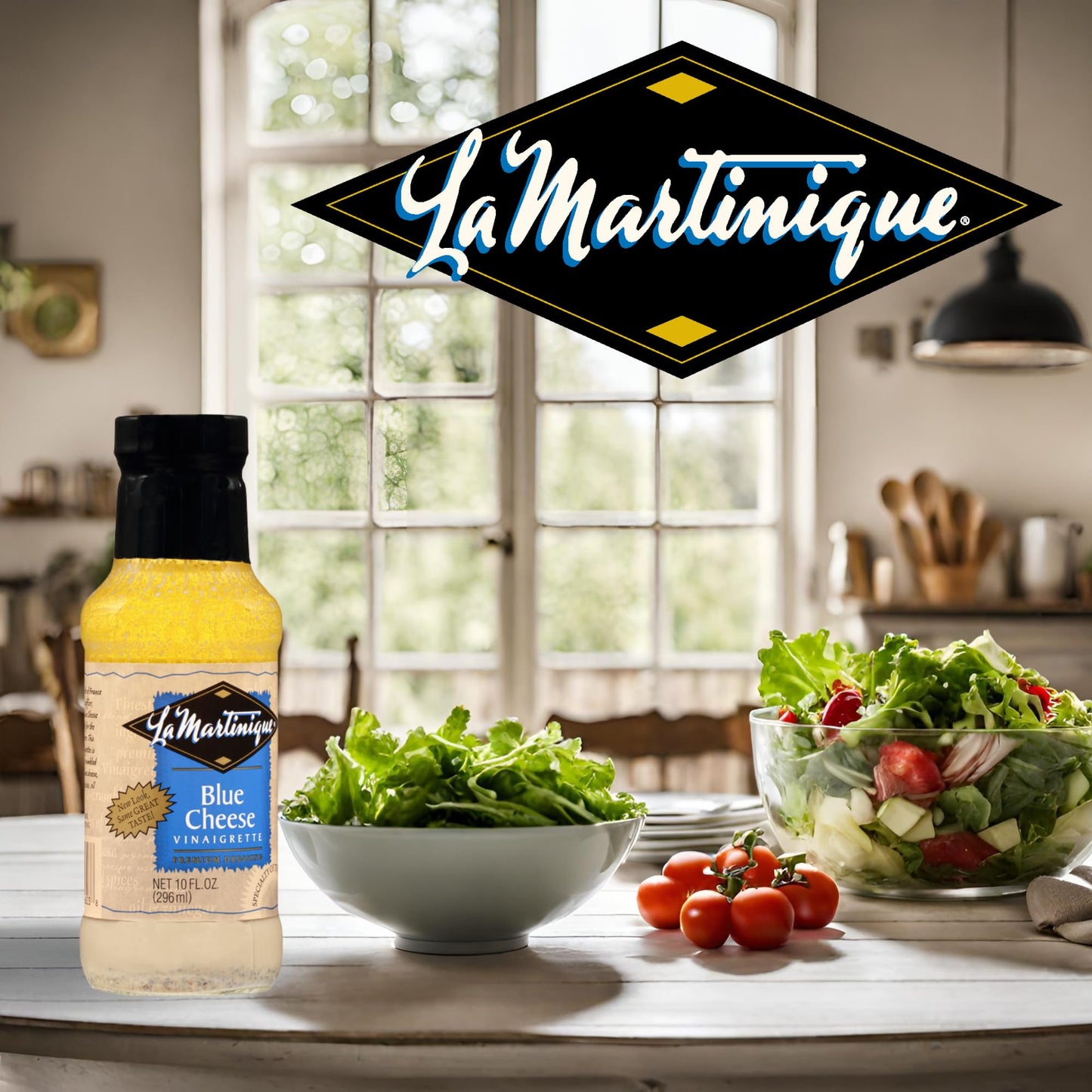 La Martinique Blue Cheese Vinaigrette Dressing 10 Ounce Bottle (Pack Of 3)