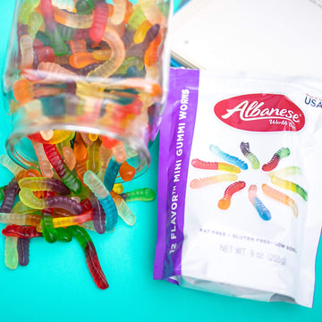 Albanese World'S Best 12 Flavor Mini Gummi Worms, 9 Ounce Bag