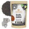 BREWIX, Earl Grey Tea Bags (22 Pyramid Tea Bags) Long Leaf Indian Black Tea with Bergamot, Packed in Resealable Ziplock Pouch |