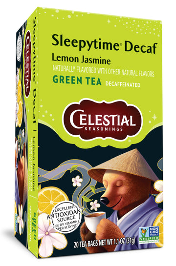 Celestial Seasonings Sleepytime Decaf Lemon Jasmine Green Tea Bags 20 Tea Bags