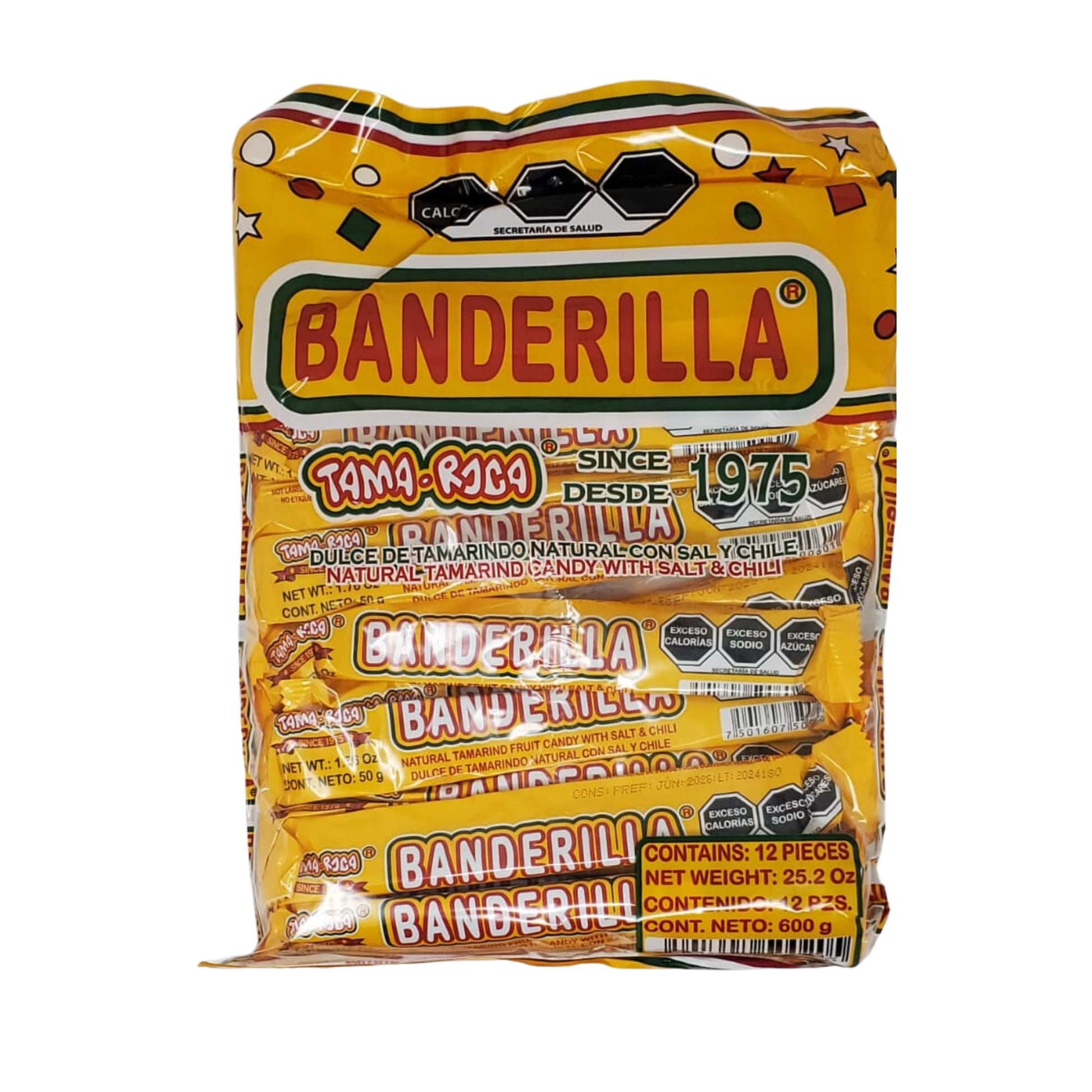 Banderilla de Tamarindo con Chile y Sal (12 Piezas)