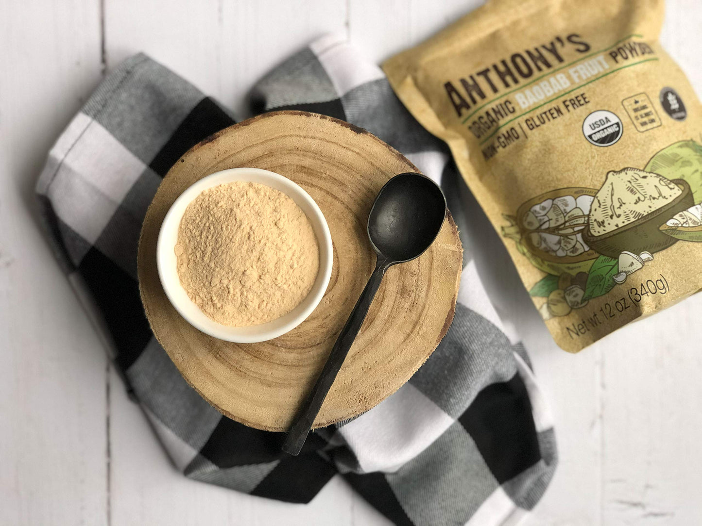 Anthonys Organic Baobab Fruit Powder, 12 oz, Gluten Free, Non GMO