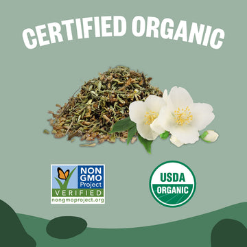 Organic Jasmine Tea K-Cup Pods 24 Pods by FGO - Keurig Compatible - Naturally Occurring Caffeine enhanced Jasmine Green Tea is USDA Organic Non-GMO & Recyclable