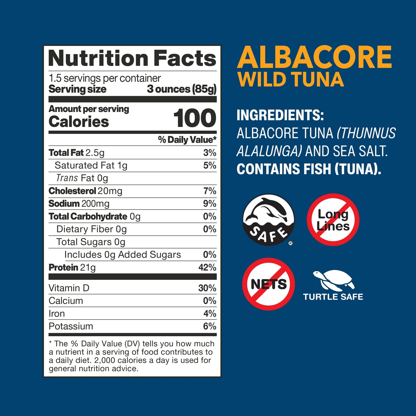 Wild Planet Albacore Wild Tuna, Sea Salt, Canned Tuna, Sustainably Wild-Caught, Pole & Line, 5 Ounce (Pack of 4), Packaging May