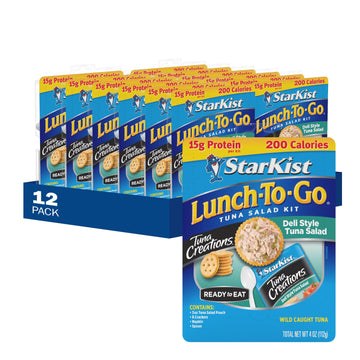 StarKist Lunch-To-Go Tuna Creations, Deli Style Tuna Salad Kit - 4.0 oz Kit, 12 Pack