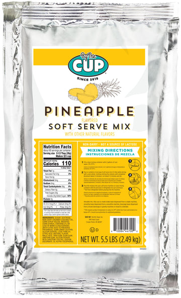 By The Cup Non-Dairy Pineapple Soft Serve Mix, 5.5 Lb (Pack Of 2)