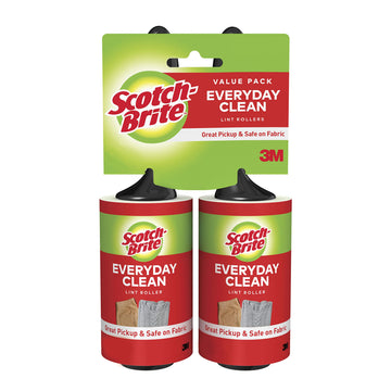 Scotch-Brite Lint Roller, Works Great On Pet Hair, 2 Rollers, 56 Sheets Per Roller, 112 Sheets Total