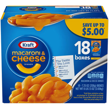 Kraft Macaroni & Cheese - 7.25 Ounces - 18 ct