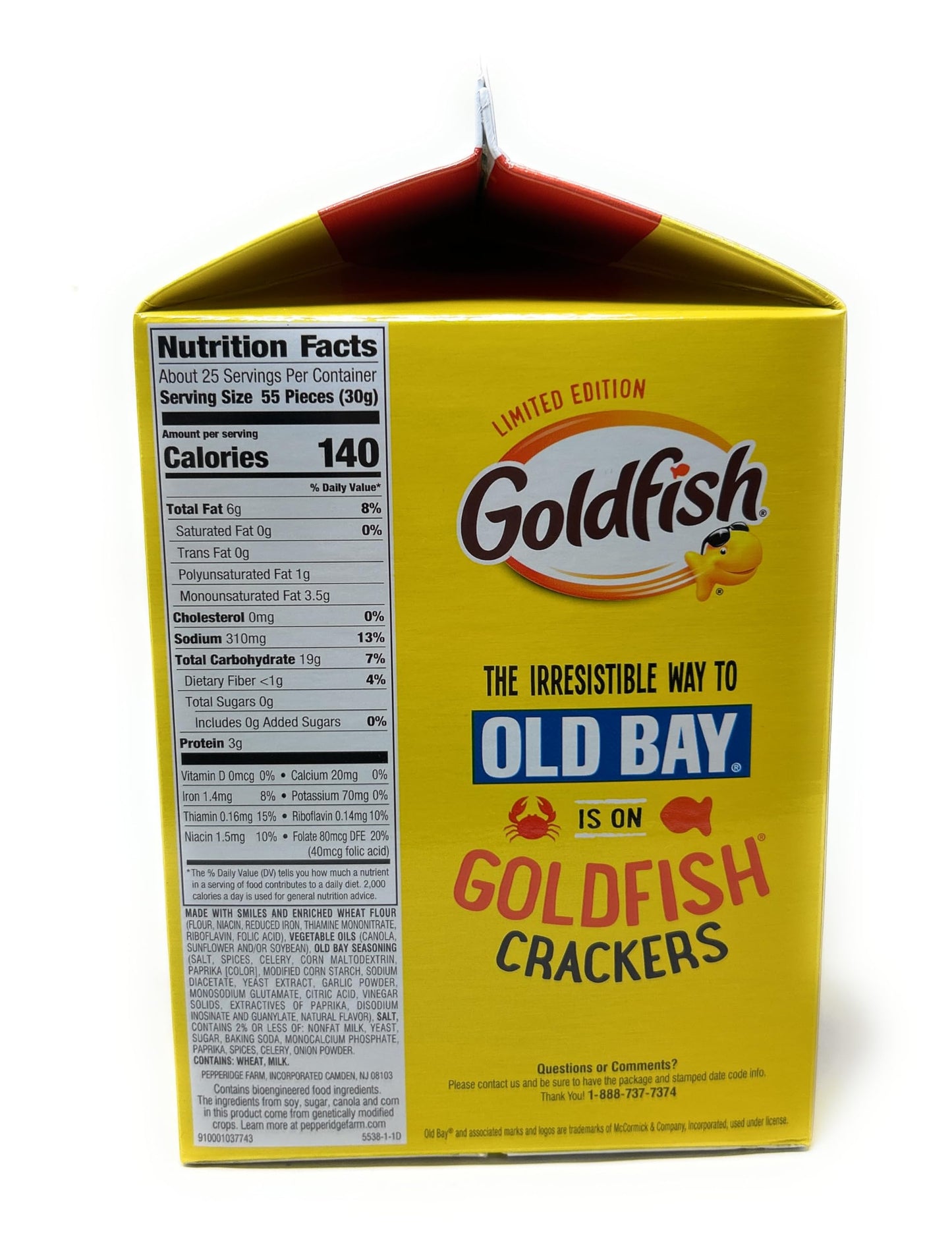 Pepperidge Farm Old Bay Seasoned Goldfish Snack Crackers - 27.3oz - 1 carton, yellow
