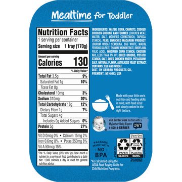 Gerber Pasta Stars With Chicken & Vegetables, 6 Ounce (Pack Of 6)