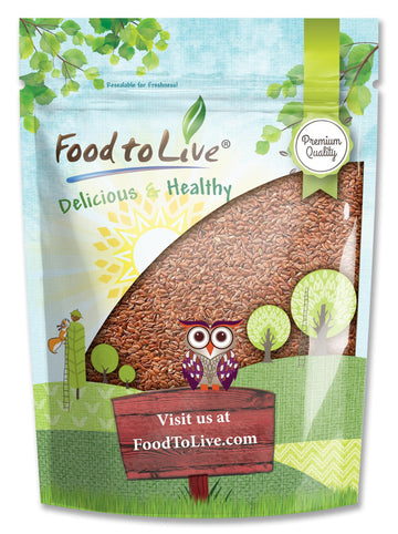 Food To Live Brown Flax Seeds, 4 Pounds Raw Whole Flaxseed, Kosher, Vegan, Bulk. High Dietary Fiber Food. Rich In Omega-3 Fats. Great For Salads, Baked Goods, Smoothies, Oatmeal, And Yogurt.