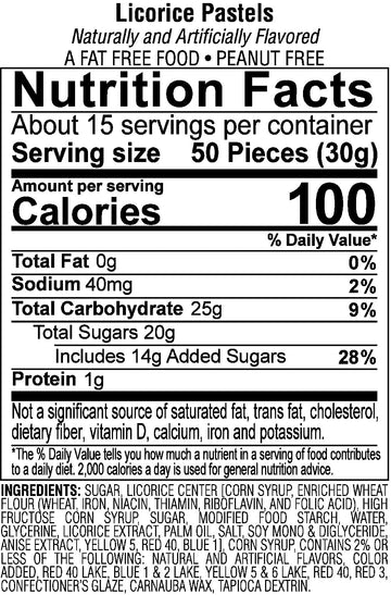 Jelly Belly Licorice Pastels Candy - 1 Pound (16 Ounces) Resealable Bag - Genuine, Official, Straight From The Source