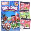 Marvel Dig N Dips, Birthday Party Favor Kit, Assorted Fruit Flavors, 18 Count