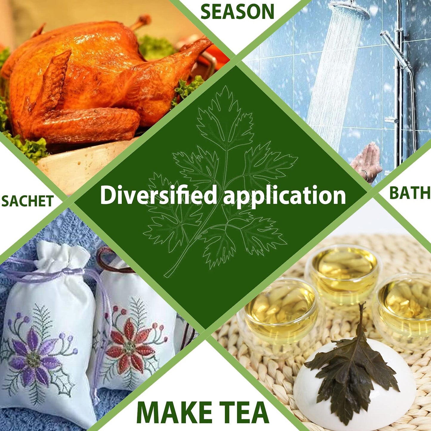 Tearelae - Natural Mugwort Herb Dried Leaves - 4Oz/114G - Mugwort Tea Loose Leaf - Non-Gmo, Sulfur-Free - 100% Pure Premium Dried Herbs - Help Sleep A Lucid Dream