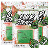 Sour Strips Flavored Sour Candy Strips, Deliciously Sour Chewy Candy Belts, Vegetarian Candies, 3 Pack (Watermelon (3-Pack))
