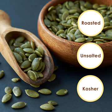 Pumpkin Seeds Pepitas 5 Pound Roasted Unsalted | Resealable Bag | Healthy Protein Snack | Perfect For Salads & Baking | Jaybees