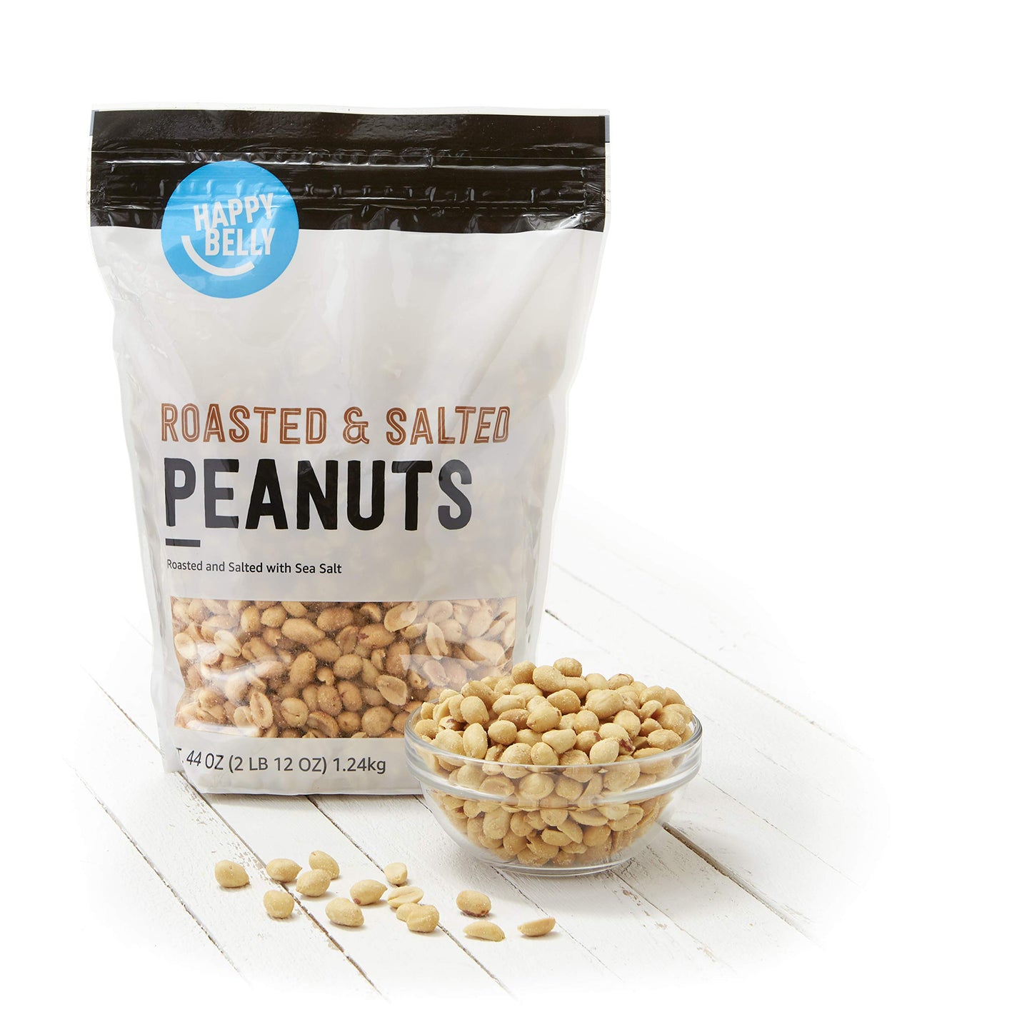 Happy Belly Roasted and Salted Peanuts, 44 oz, Pack of 1