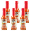 Marie Sharps Hot Habanero Pepper Sauce, 5 oz - Authentic Belizean Hot Sauce with Fresh Red Habanero Peppers (Pack of 6)