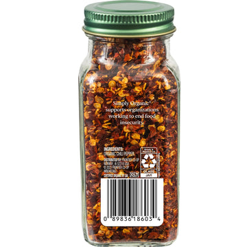 Simply Organic Crushed Red Pepper, Certified Organic | 1.59 Oz | Capsicum Annuum L.