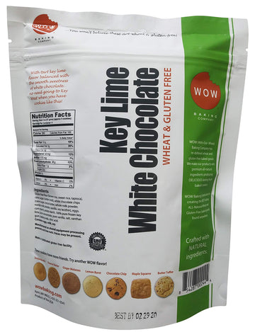 WOW Baking Key Lime White Chocolate Cookies, 8 oz - Delicious Bagged Treats for Cookie Lovers