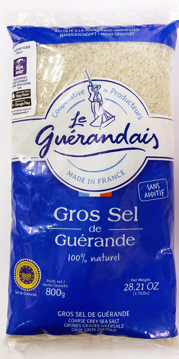 Le Guerandais Coarse Sea Salt Gros Sel De Guerande (2 Bags, 1.8 Lbs Each)