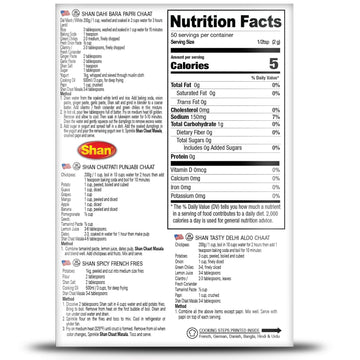 Shan - Chaat Masala Seasoning Mix (100G) - Spice Packets For Tangy And Spicy Garnish (Pack Of 6)