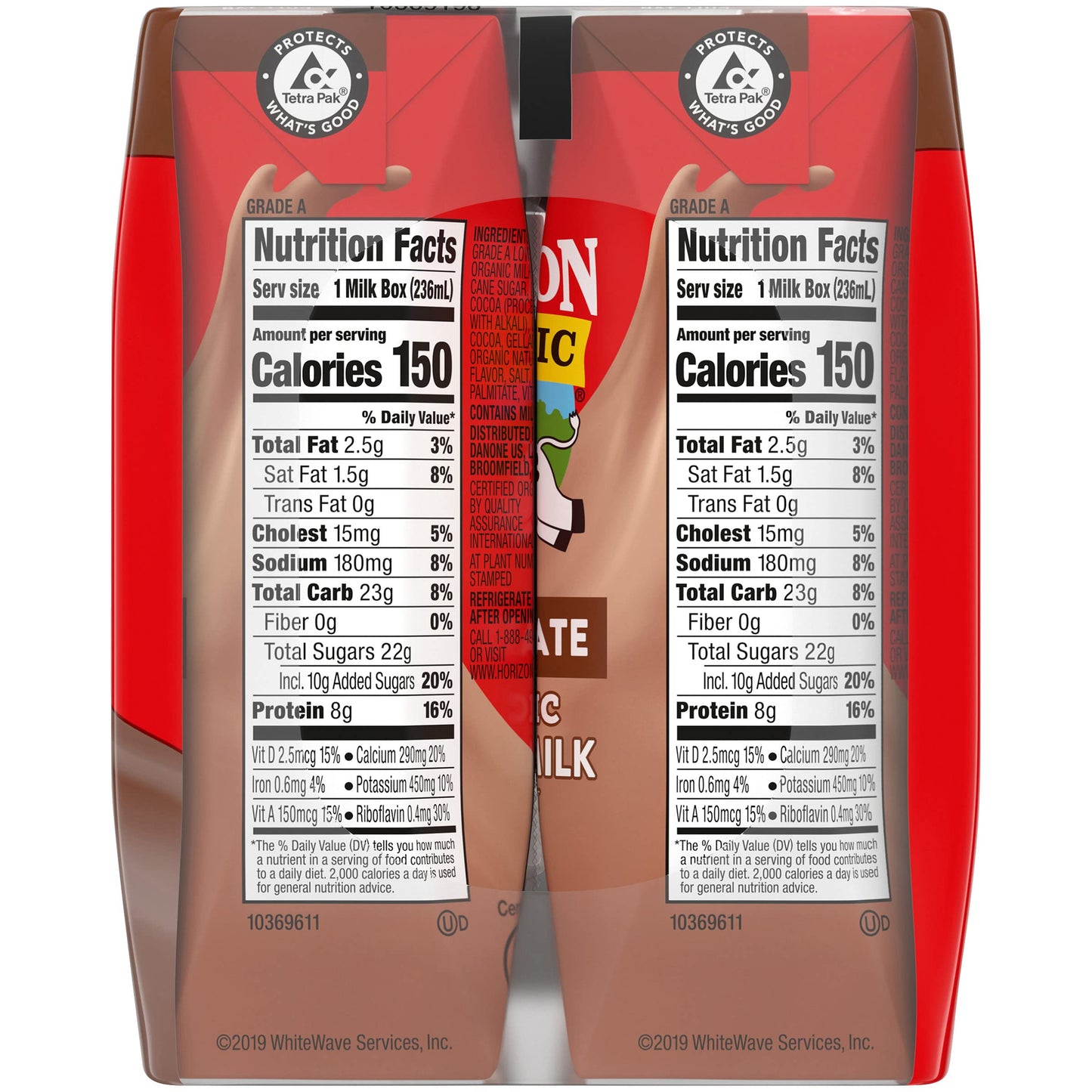 Horizon Organic Shelf Stable 1% Lowfat Chocolate Milk Boxes, 8 fl oz, 6 Count - 8g Protein per Serving, USDA Organic UHT from Pa