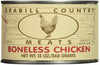 Grocers Supply Grabill Canned Boneless Chicken Chunks, 13 oz, Case of 12