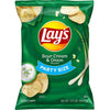 Lays Potato Chips, Sour Cream & Onion Flavored, 12.5 Oz