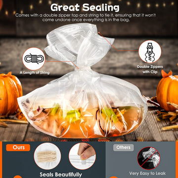 Brining Bags for Turkey, 3 Pack, 26 22 , Extra Large Turkey Brine Bag Holds up 35lb, Thickened Brining Bag with 3 Cotton Strin