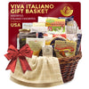 Gift Basket Village - Viva Italiano Gift Basket - Premium Italian Food Baskets Gifts With Assorted Pastas, Pasta Sauce, Crackers, Rolled Wafers, Seasonings & Cheese Straws - Italian Gift Basket