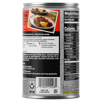 Campbell's Chunky Chili, Hot & Spicy Beef & Bean, 19 oz Can (Case of 12)