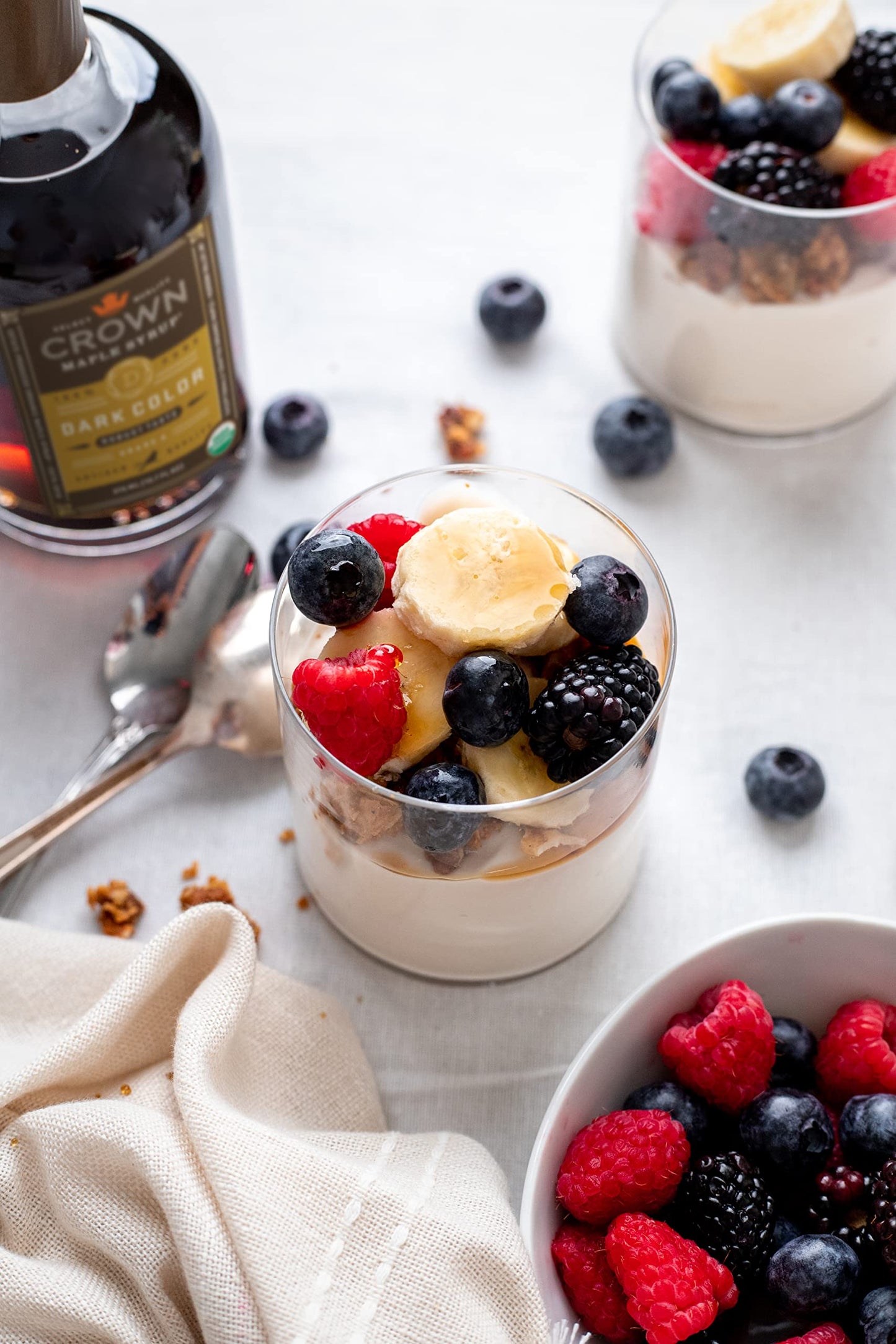 Crown Maple Dark Color, Robust Taste, 12.7 Fl Oz, 6-Pack, Organic Maple Syrup, 100% Pure, Enhance Cocktails, Marinades And Panca