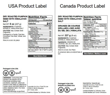 Food To Live Dry Roasted Pumpkin Seed With Himalayan Salt, 8 Ounces - Oven Roasted Pepitas, Lightly Salted, No Oil, Perfect For