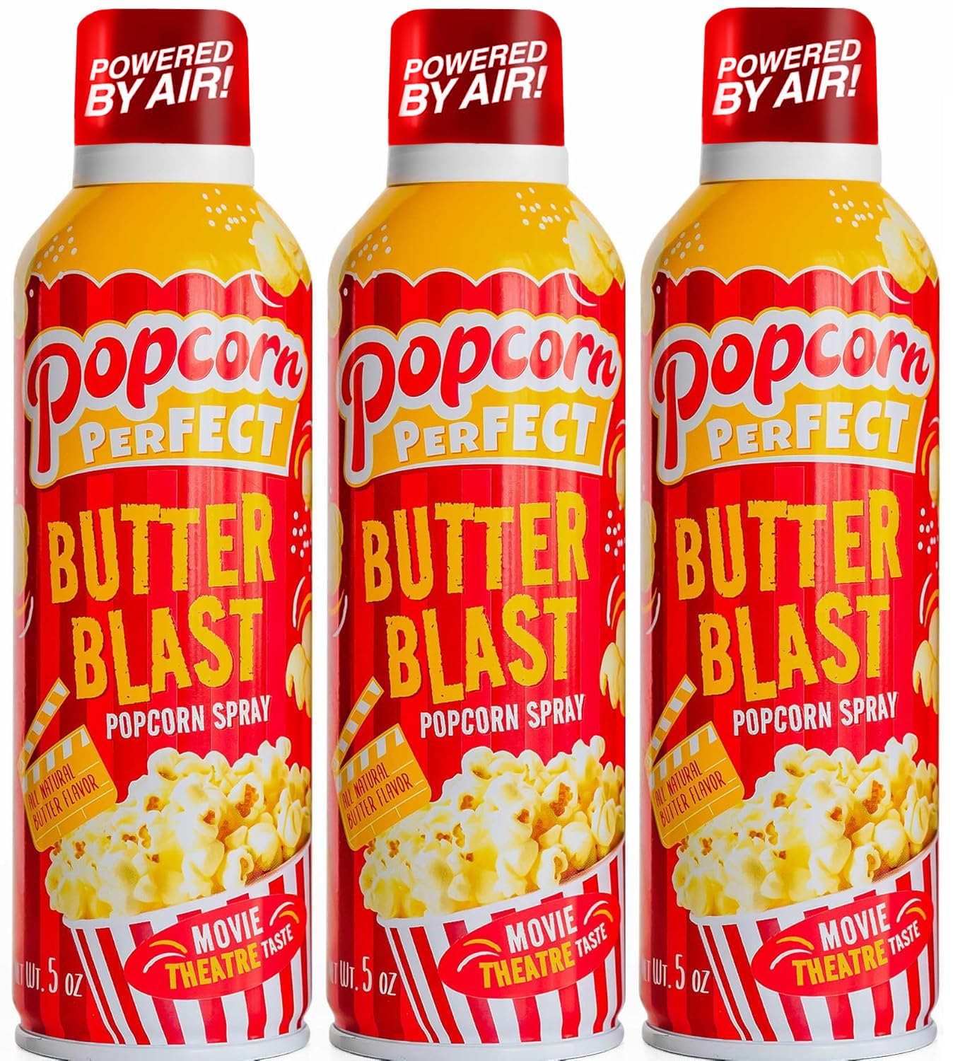 POPCORN PERFECT: Popcorn Butter spray for Microwave and Popcorn Maker, Pop Corn Alternative to Oil, Tastes like Movie Theatre Bu