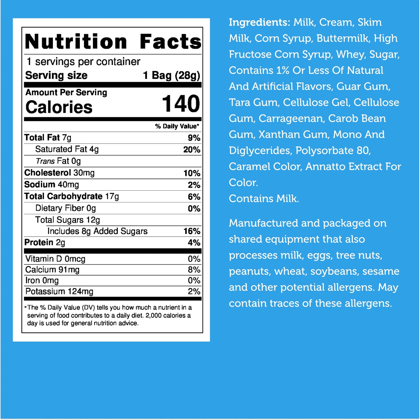 Arctic Farms Freeze Dried Ice Cream That Does Not Melt (Vanilla)