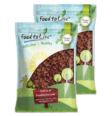 Food to Live Dry Roasted Pecan Halves with Himalayan Salt, 12 Pounds Oven Roasted Lightly Salted, No Oil Added, Vegan Snack, Kos