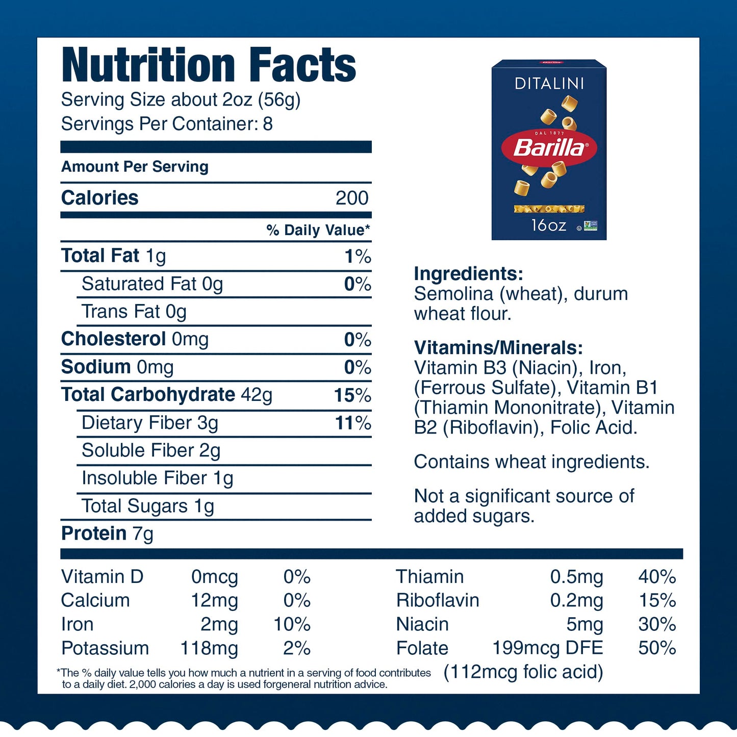 Barilla Ditalini Pasta, 16 Oz. Box (Pack Of 16) - Non-Gmo Pasta Made With Durum Wheat Semolina - Kosher Certified Pasta