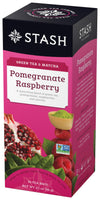 Stash Tea Pomegranate Raspberry Green Tea - Caffeinated, Non-GMO Project Verified Premium Tea with No Artificial Ingredients, 30
