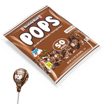 Tootsie Roll Tootsie Pops Chocolate Lollipops - Individually Wrapped Hard Candy - 50 Count (Pack of 1)