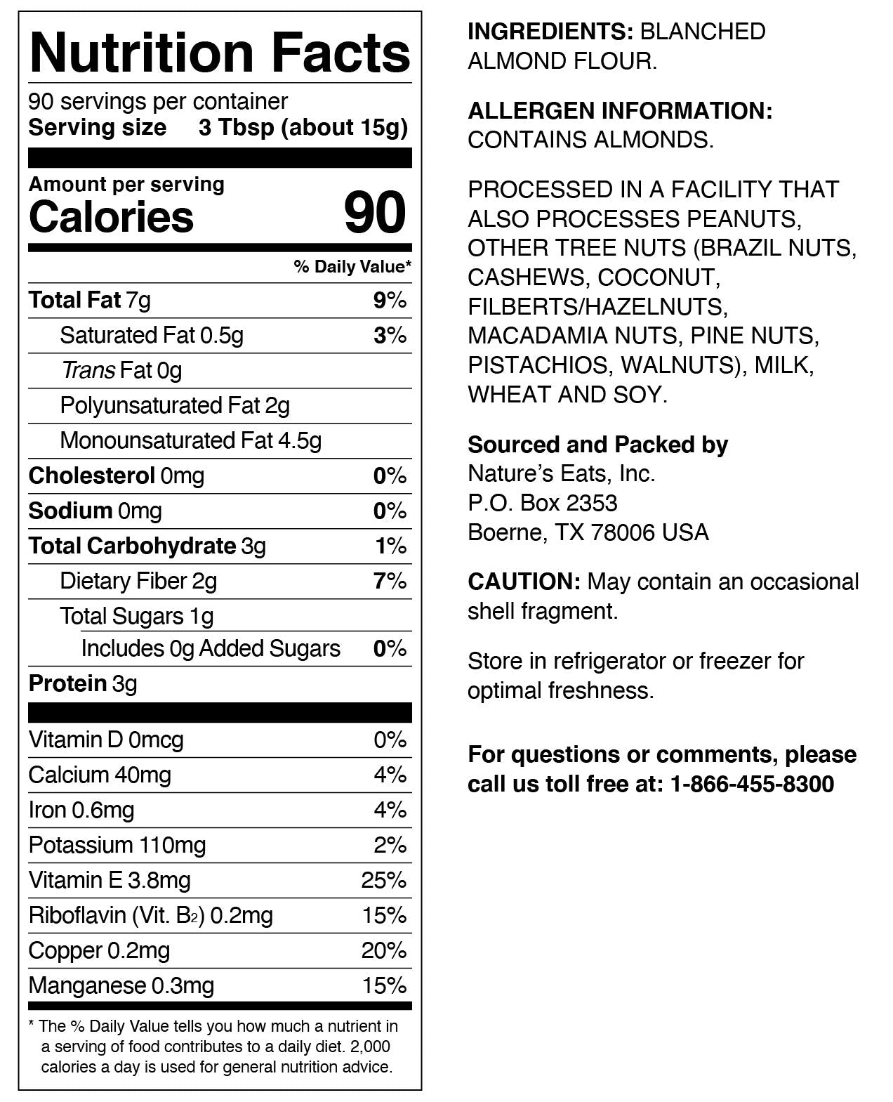 Nature'S Eats Blanched Almond Flour, 48 Ounce (Packaging May Vary)