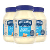 Hellmann'S Light Mayonnaise Light Mayo 3 Count For A Creamy Condiment For Sandwiches And Simple Meals 60% Less Fat And Calories