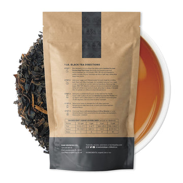 Kombucha.Com Certified Organic Loose Leaf Tea - Kombucha Brewing Blends (Black Tea Blend, 8 Ounce). Makes Up To 25 Gallons.