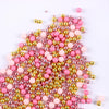 Valentine Sprinkles for Cake Decorating 7 Ounce Rose Gold Pink Sugar Pearl Metallic Sprinkles for Cupcake Toppers, Cookies, Ice