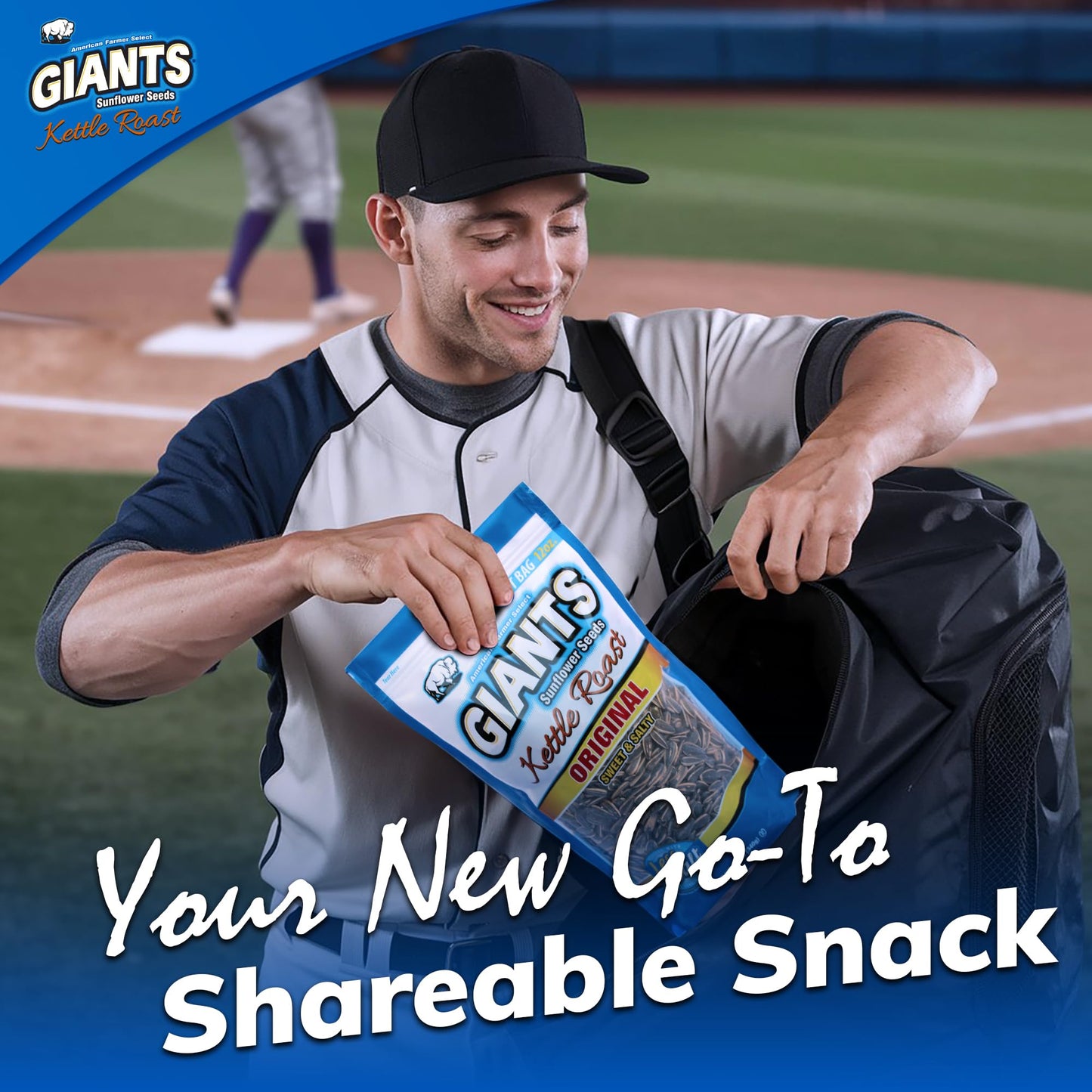 Giants Kettle Roast Sweet & Salty Sunflower Seeds - Sunflower Seeds Bulk, Sunflower Seed Snack To Eat, Roasted Sunflower Snack W